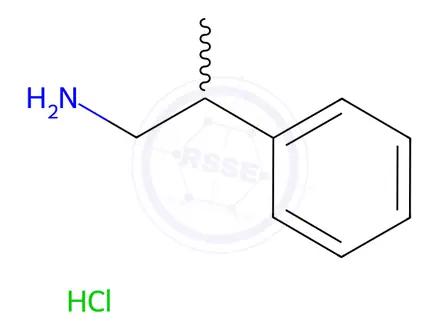 Chemical structure of (+/-)-1-Amino-2-phenylpropane-1,1,3,3,3-d5 HCl