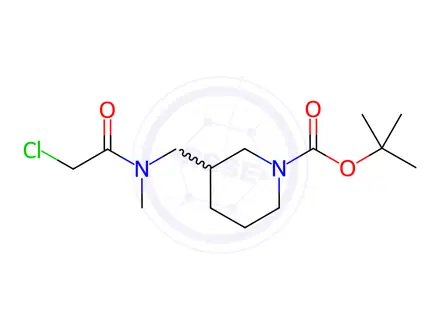 Chemical structure of tert-Butyl 3-((2-chloro-N-methylacetamido)methyl)piperidine-1-carboxylate