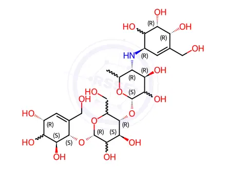 Chemical structure of Acarbose Impurity B
