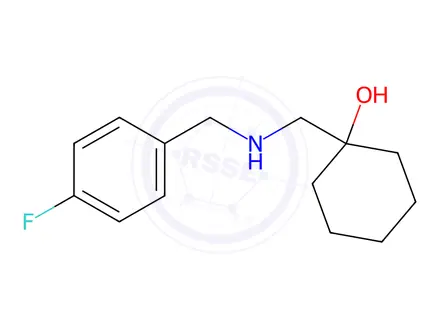 Chemical structure of 1-(((4-Fluorobenzyl)amino)methyl)cyclohexan-1-ol