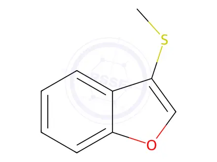 Chemical structure of Benzofuran, 3-(methylthio)-