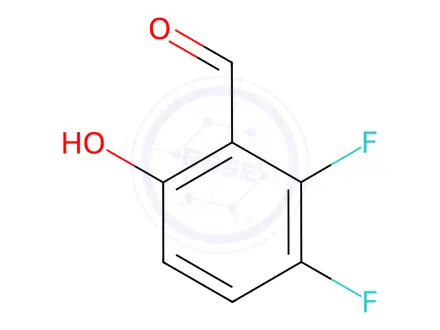 Chemical structure of Benzaldehyde, 2,3-difluoro-6-hydroxy-(9CI)