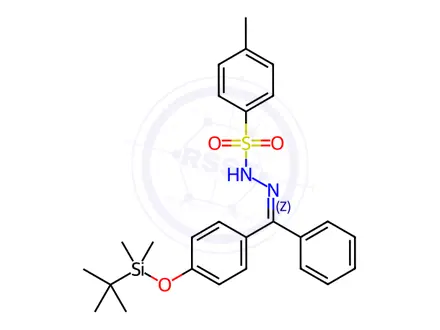 Chemical structure of 4-Methylbenzenesulfonic Acid 2-[[4-[[(1,1-Dimethylethyl)dimethylsilyl]oxy]phenyl]phenylmethylene]hydrazide