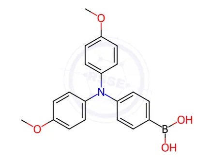 Chemical structure of Boronic acid, B-[4-[bis(4-methoxyphenyl)amino]phenyl]-