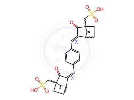 Chemical structure of Terephthalylidene dicamphor sulfonie acid