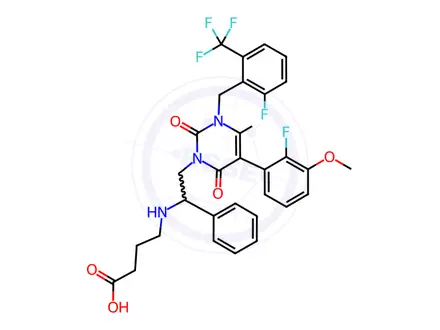 Chemical structure of Elagolix Sodium Impurity 88
