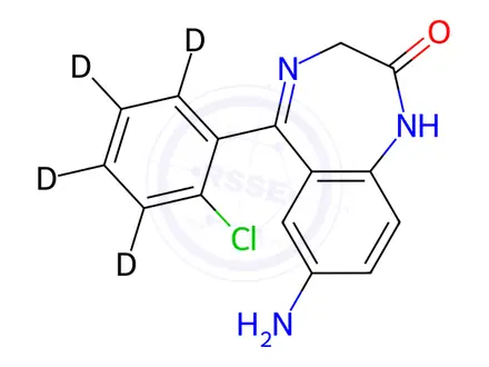 Chemical structure of 7-Amino Clonazepam D4