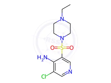 Chemical structure of 3-Chloro-5-((4-ethylpiperazin-1-yl)sulfonyl)pyridin-4-amine