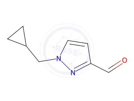 Chemical structure of 1-(Cyclopropylmethyl)-1H-pyrazole-3-carbaldehyde