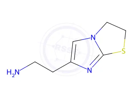 Chemical structure of 2-(2,3-Dihydroimidazo[2,1-b]thiazol-6-yl)ethan-1-amine dihydrochloride