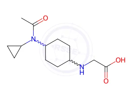 Chemical structure of 2-((4-(N-Cyclopropylacetamido)cyclohexyl)amino)acetic acid