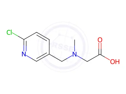 Chemical structure of 2-(((6-Chloropyridin-3-yl)methyl)(methyl)amino)acetic acid