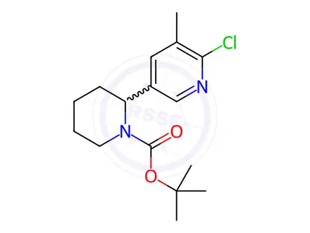 Chemical structure of tert-Butyl 2-(6-chloro-5-methylpyridin-3-yl)piperidine-1-carboxylate