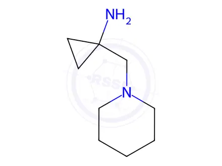 Chemical structure of 1015846-25-9 1-[(Piperidin-1-yl)methyl]cyclopropan-1-amine DTXSID30672436