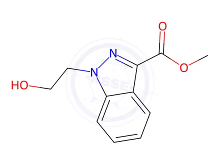 Chemical structure of Methyl 1-(2-hydroxyethyl)-1H-indazole-3-carboxylate
