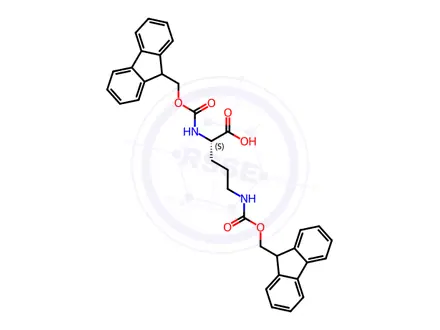 Chemical structure of Di-Fmoc-L-ornithine