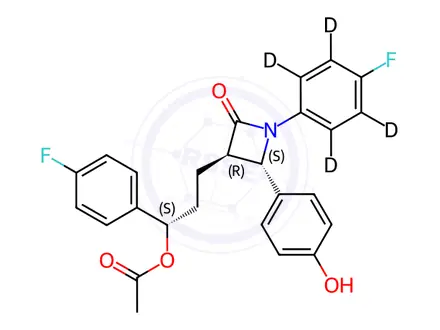 Chemical structure of 3-O-Acetyl Ezetimibe-d4