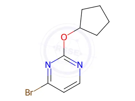 Chemical structure of 4-Bromo-2-(cyclopentoxy)pyrimidine