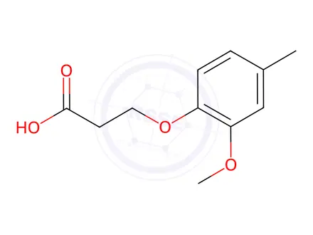 Chemical structure of 3-(2-Methoxy-4-methylphenoxy)propanoic acid
