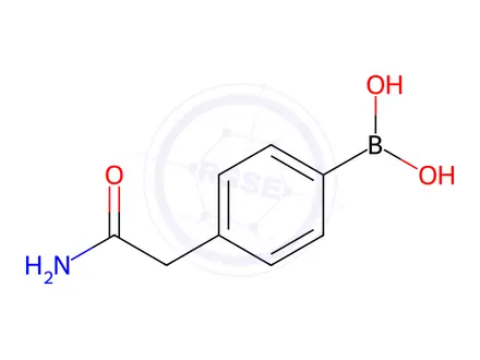Chemical structure of (4-(2-Amino-2-oxoethyl)phenyl)boronic acid