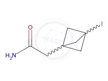 Chemical structure of 2-(3-iodo-1-bicyclo[1.1.1]pentanyl)acetamide