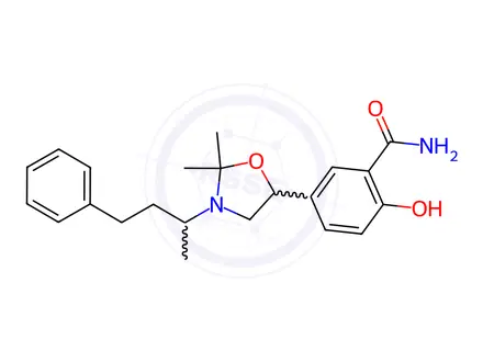 Chemical structure of Labetalol Hydrochloride Impurity 10 (Labetalol Acetonide)
