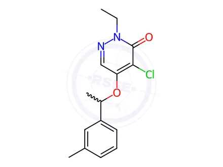 Chemical structure of 4-Chloro-2-ethyl-5-(1-(m-tolyl)ethoxy)pyridazin-3(2H)-one