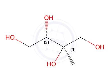Chemical structure of (2R,3S)-2-Methyl-1,2,3,4-butanetetrol Solution in Methanol