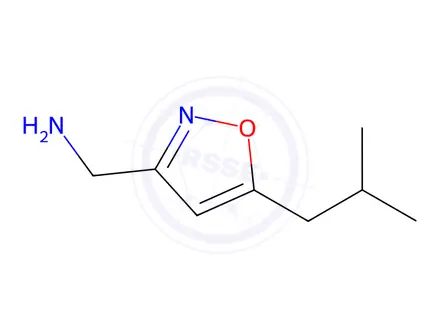 Chemical structure of [5-(2-methylpropyl)-1,2-oxazol-3-yl]methanamine