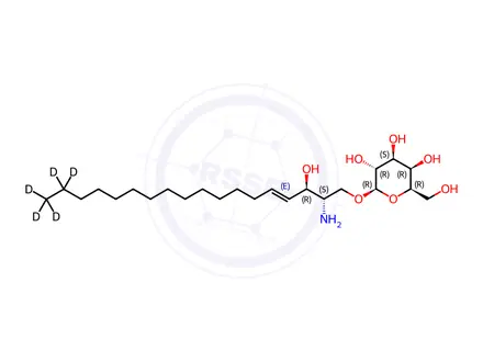 Chemical structure of Galactosyl(β) Sphingosine-d5