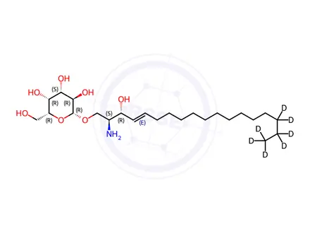 Chemical structure of Galactosyl(β) Sphingosine-d7