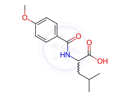 Chemical structure of (4-Methoxybenzoyl)leucine