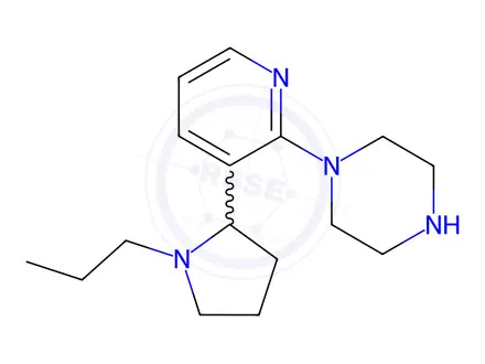 Chemical structure of 1-(3-(1-Propylpyrrolidin-2-yl)pyridin-2-yl)piperazine