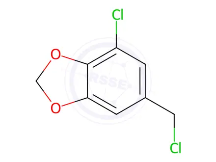 Chemical structure of 4-chloro-6-(chloromethyl)-2H-1,3-benzodioxole