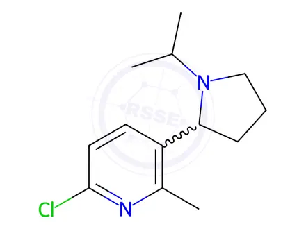 Chemical structure of 6-Chloro-3-(1-isopropylpyrrolidin-2-yl)-2-methylpyridine
