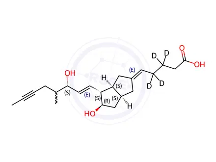 Chemical structure of Iloprost-d4 (Major)