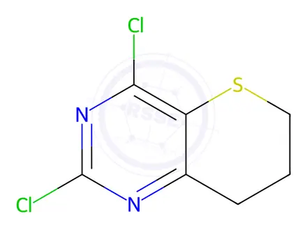 Chemical structure of 2,4-Dichloro-6H,7H,8H-thiopyrano[3,2-d]pyrimidine
