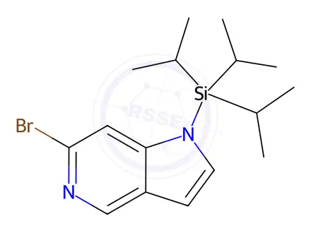Chemical structure of 6-Bromo-1-(triisopropylsilyl)-1H-pyrrolo[3,2-c]pyridine