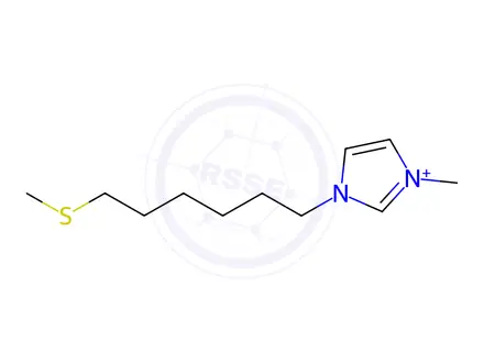 Chemical structure of 1-Methyl-3-[6-(methylthio)hexyl]imidazolium p-Toluenesulfonate