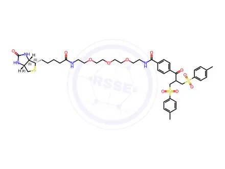 Chemical structure of Biotin-PEG3-Bis-sulfone