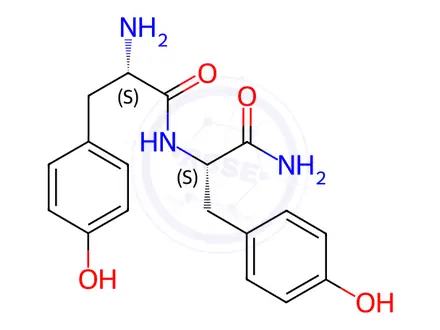 Chemical structure of H-Tyr-Tyr-NH2·HCl