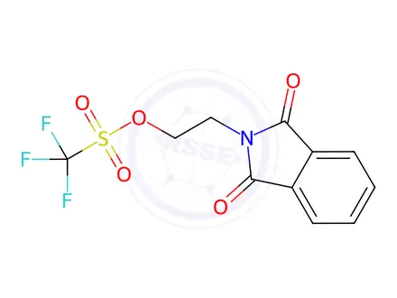 Chemical structure of Methanesulfonic acid, trifluoro-, 2-(1,3-dihydro-1,3-dioxo-2H-isoindol-2-yl)ethyl ester