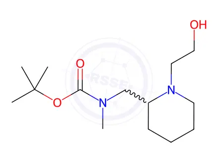 Chemical structure of tert-Butyl ((1-(2-hydroxyethyl)piperidin-2-yl)methyl)(methyl)carbamate