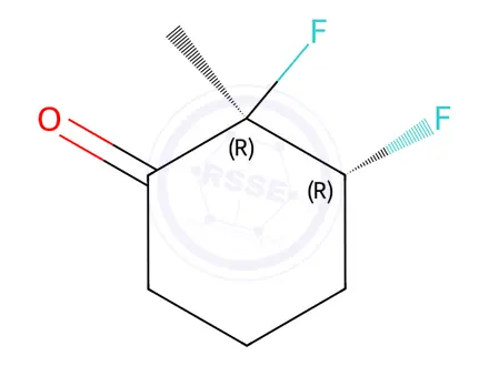 Chemical structure of Cyclohexanone, 2,3-difluoro-2-methyl-, cis-(9CI)