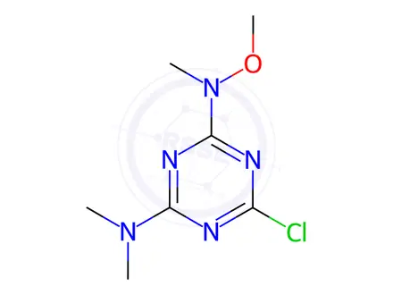 Chemical structure of 4-Chloro-6-(methoxy(methyl)amino)-N,N-dimethyl-1,3,5-triazin-2-amine