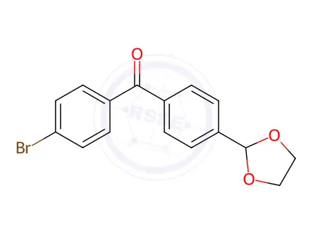 Chemical structure of 4-Bromo-4'-(1,3-dioxolan-2-yl)benzophenone