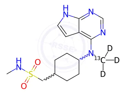Chemical structure of Oclacitinib-13C,d3