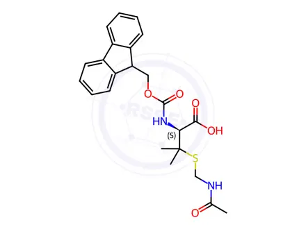 Chemical structure of Fmoc-D-Pen(Acm)-OH