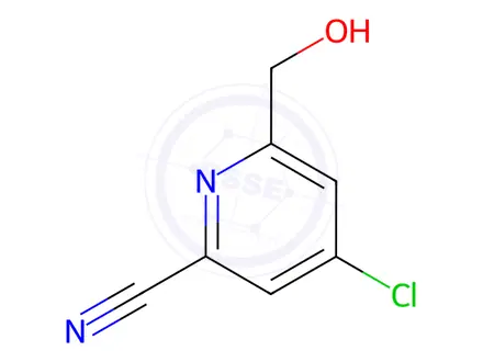 Chemical structure of 4-Chloro-6-(hydroxymethyl)picolinonitrile