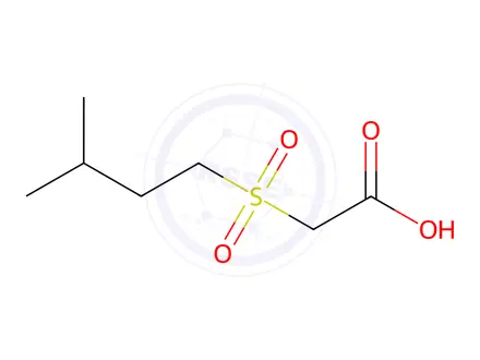 Chemical structure of 2-[(3-methylbutane)sulfonyl]acetic acid